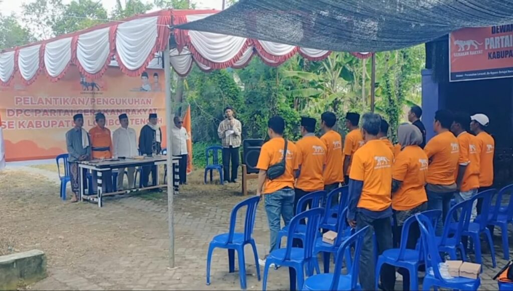 Mantapkan Barisan hingga Akar Rumput, Pengurus DPC Partai Gerakan Rakyat Lombok Tengah Resmi Dilantik